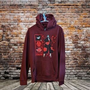 Naruto Itachi Maroon Hoodie